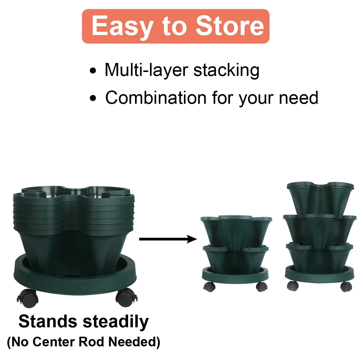 4 Tier Stackable Garden Planter E212