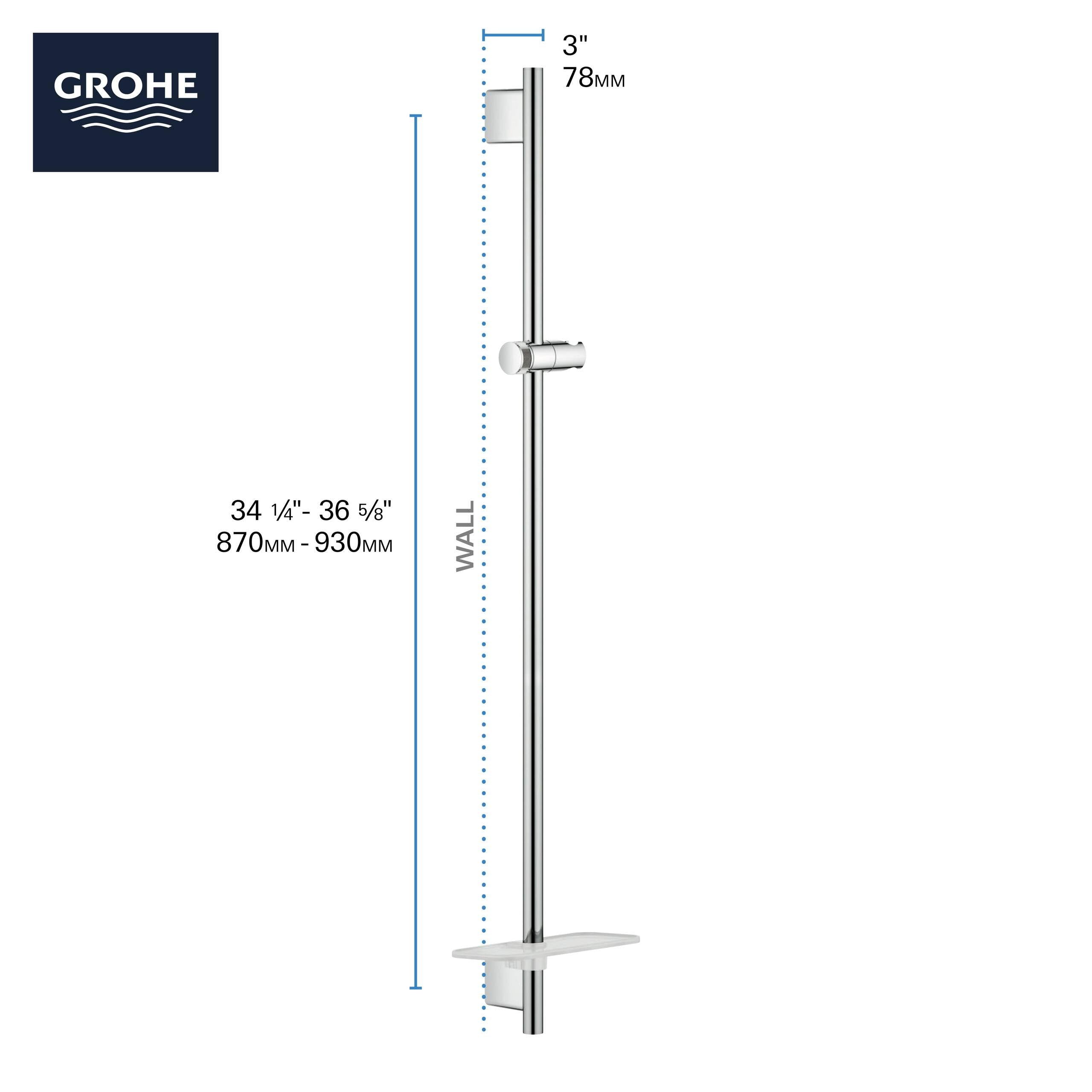 Starlight Chrome Shower Slide Bar S235113