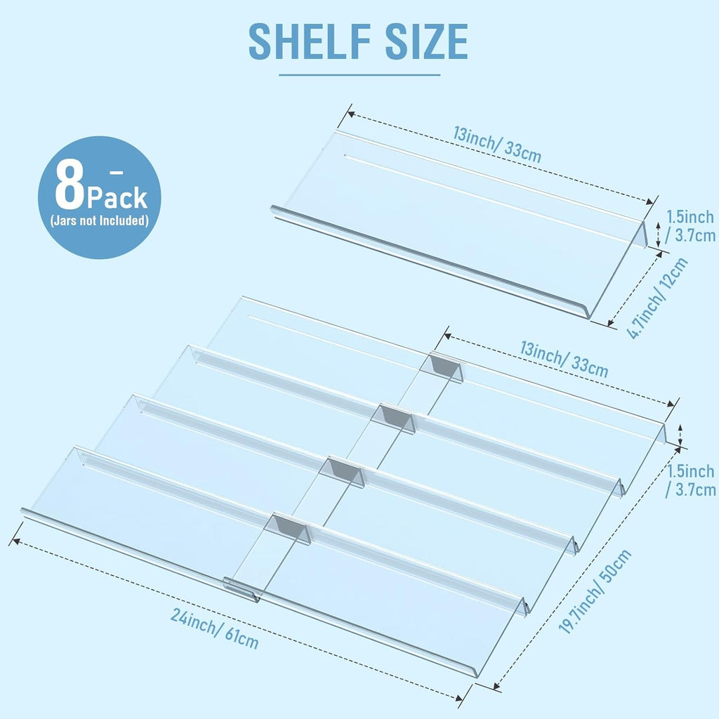 Acrylic 4 Tier Spice Drawer Organizer Rack M559858