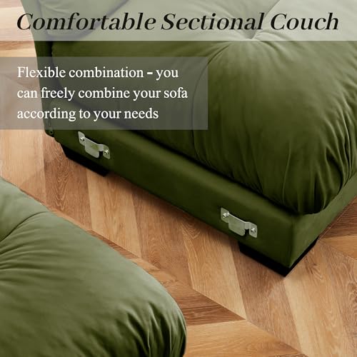 130" Modular Sectional Sofa with Movable Ottoman Q88443