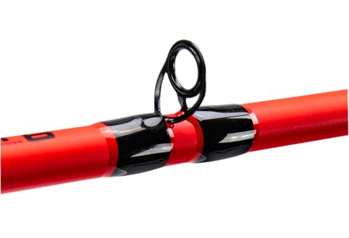 Fluorescent Red Baitcast Reel and Fishing Rod Combo B386348