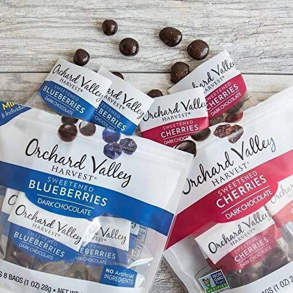 (4 pack) Dark Chocolate Cherries, 1 oz (Pack of 8) Q1263