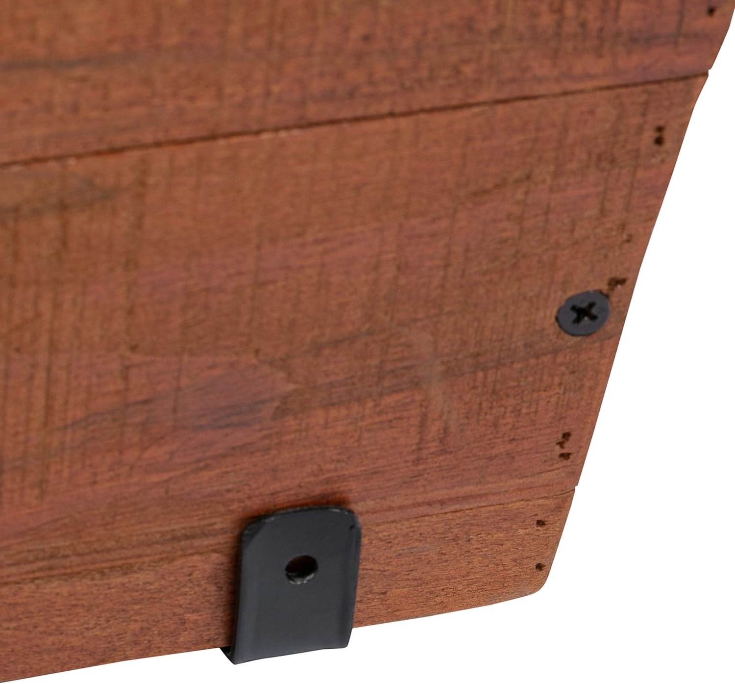Recycled Wood Rectangular Hanging Planter, 2-Pack, Brown, 18.9" x 7.87" x 7.5" O969157