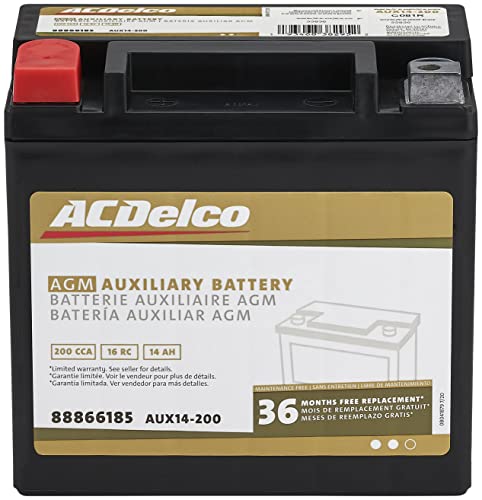 36 Month Warranty Auxiliary AGM 200 CCA Battery I550466