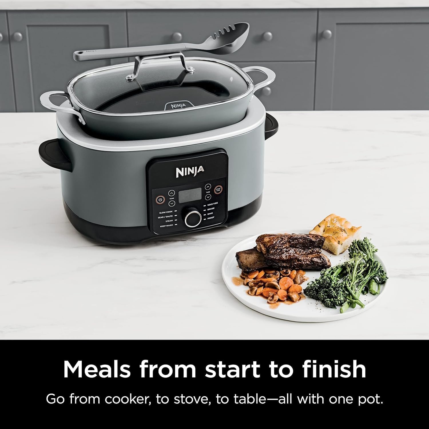 8.5 Quart Multi-Cooker with Nonstick Oven Safe Pot U42037