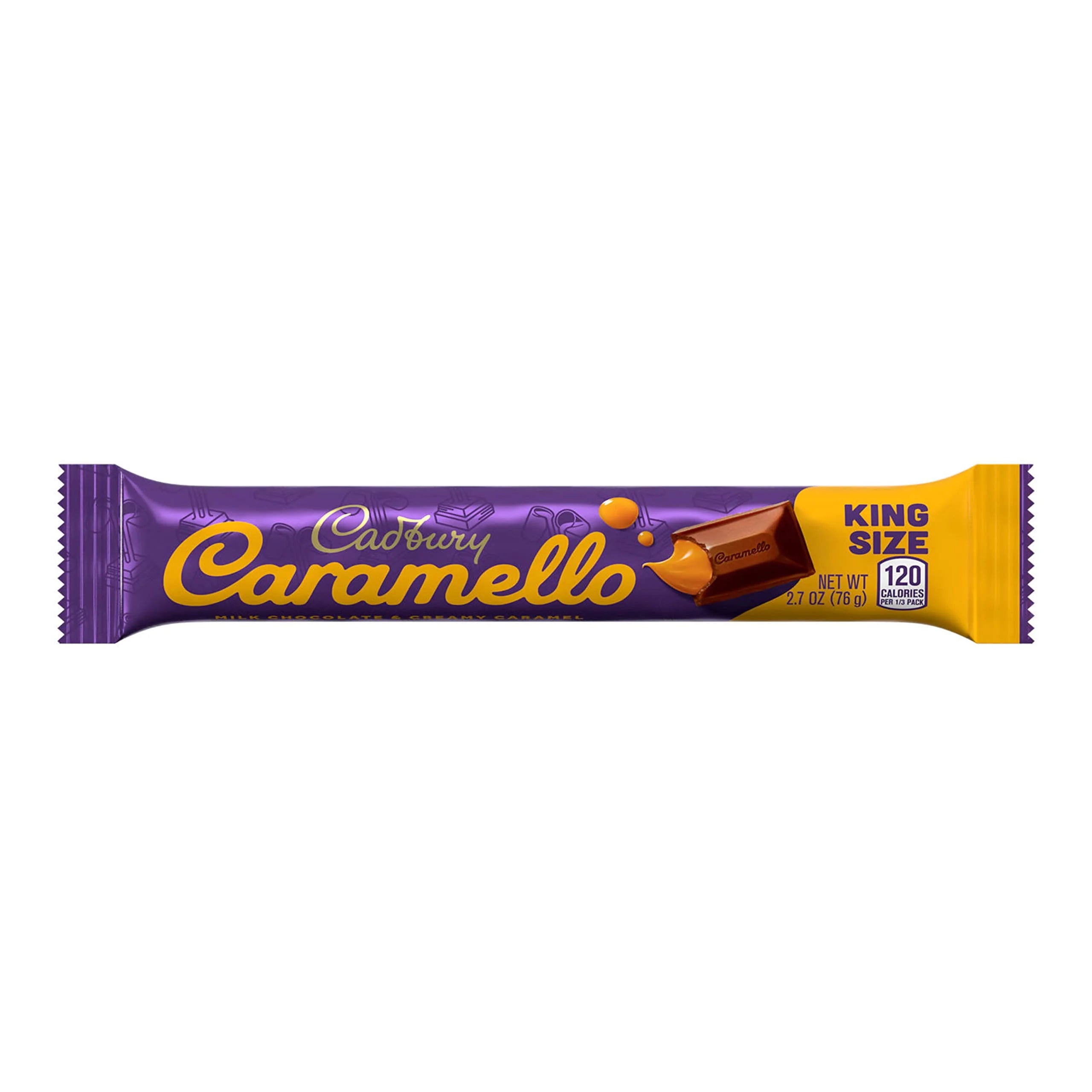 Milk Chocolate Caramel King Size Candy Bars, 2.7 Oz (18 Count) G3236