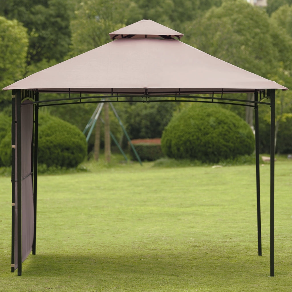 Beige Outdoor Grill Canopy with UV Protection Y585