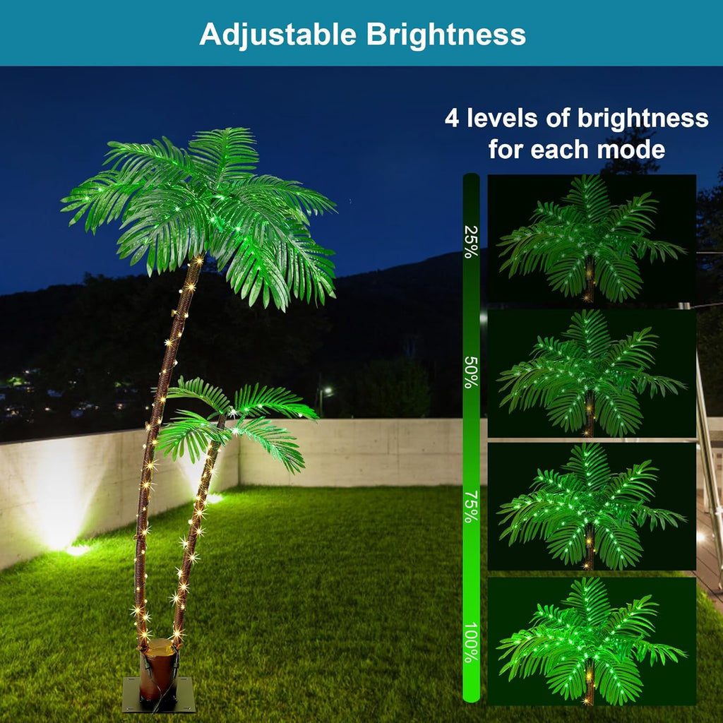 6FT Artificial Lighted Palm Tree B213