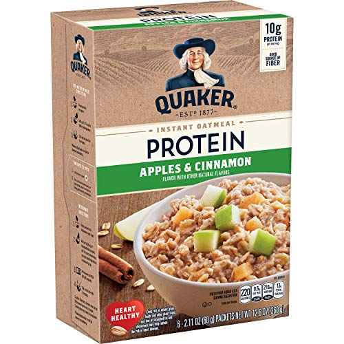 10g Protein Instant Oatmeal, Apple Cinnamon, 2.11oz Packets (Pack of 36) V18421