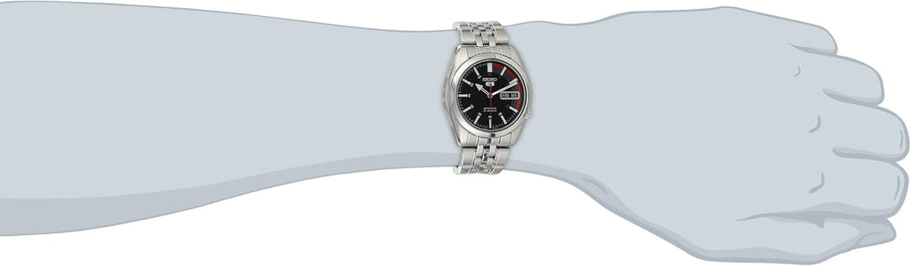 Automatic Watch with Black Dial, Day/Date Calendar, Luminous Hands, Stainless Steel Case & Bracelet I715901