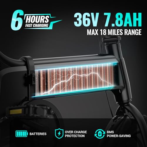 Foldable Electric Bike 14" Pneumatic Tires X539076