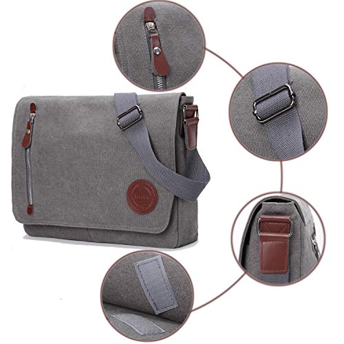Canvas Messenger Bag 13.5" Laptop Bags (Coffee) E20891