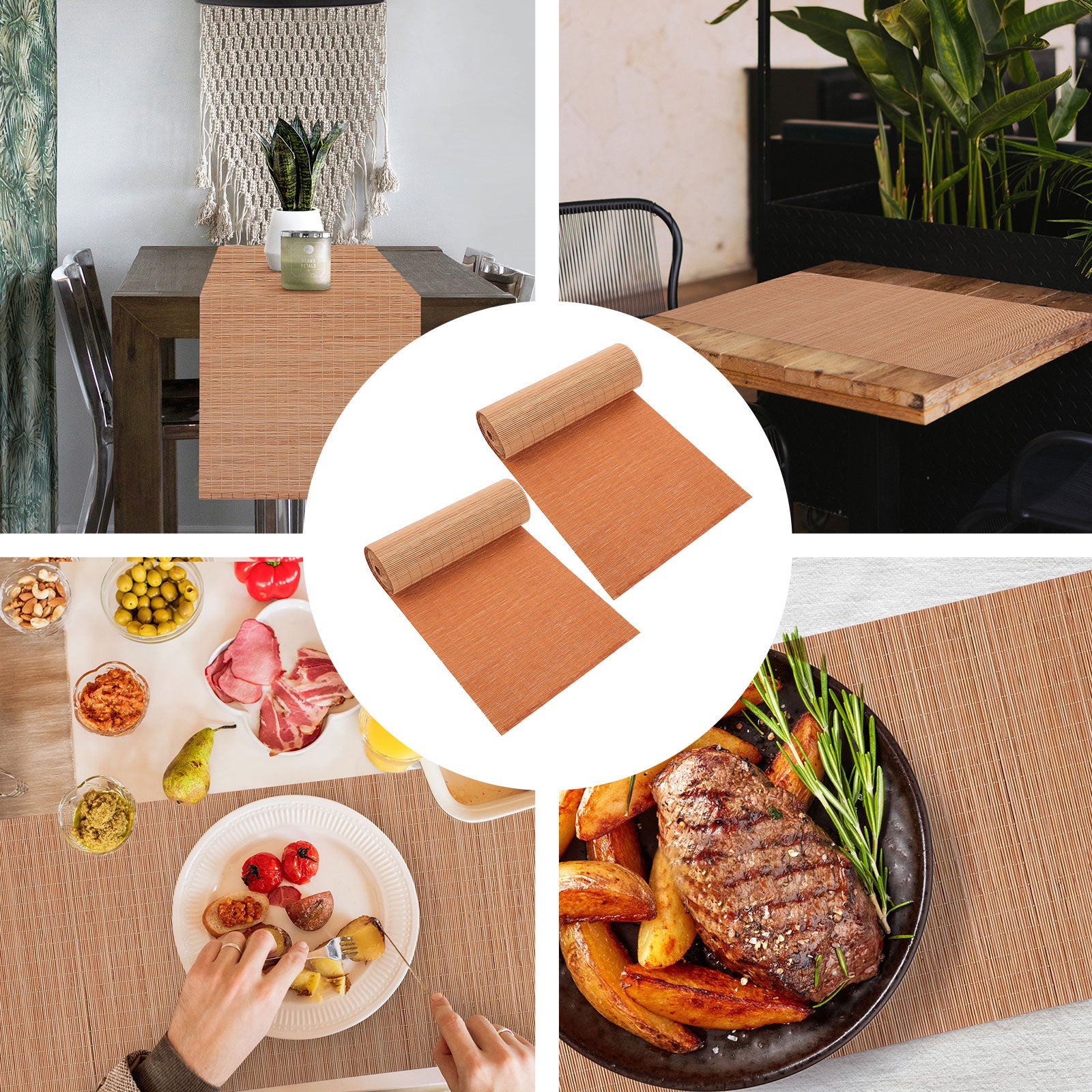 Bamboo Table Mat Runner 2Pcs C2743