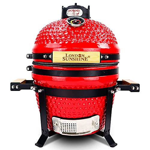 Red 13 inch Portable Ceramic Charcoal Kamado Grill N899