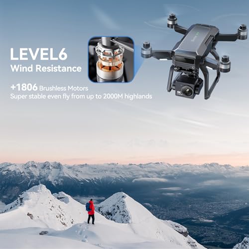 6K UHD Camera Drone with 3-Axis Brushless Gimbal and GPS Smart Control F375428