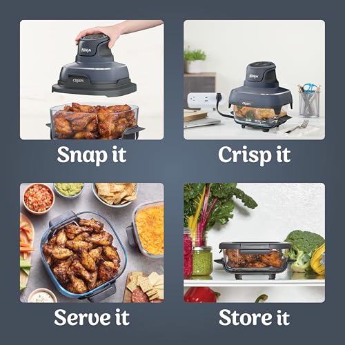 Green 4 QT & 6 Cup Glass Air Fryer L88802