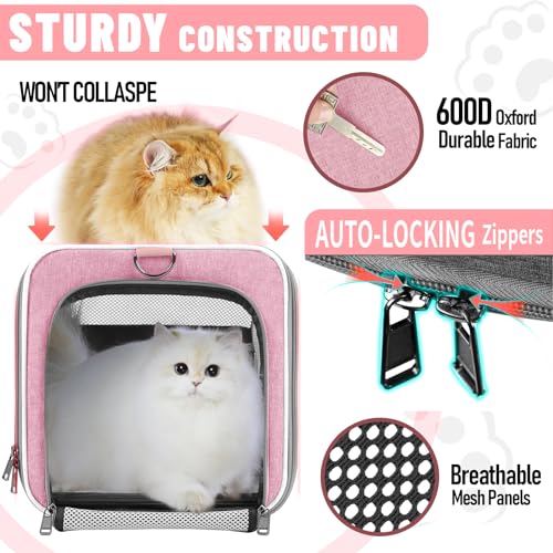 Soft Sided Top Load Collapsible Pet Carrier Bag for Large Cats 20 lbs+ G83493