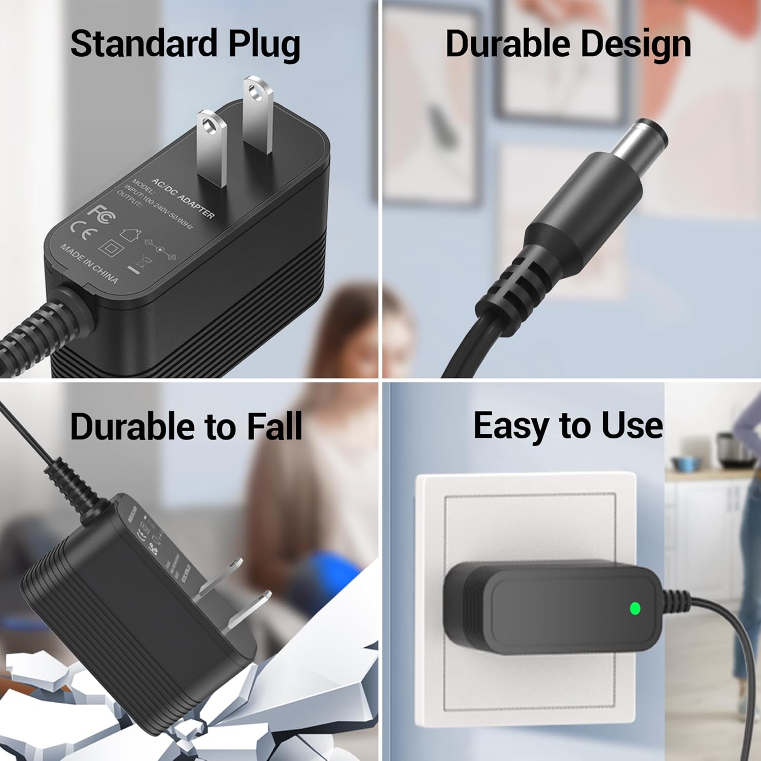 5V 1A AC Adapter Power Supply with 10 Interchangeable Jacks E60043