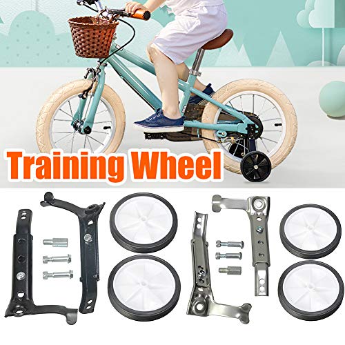 1 Pair Steel Bicycle Training Wheels for 16 18 20 22 24 Inch Bikes K260086