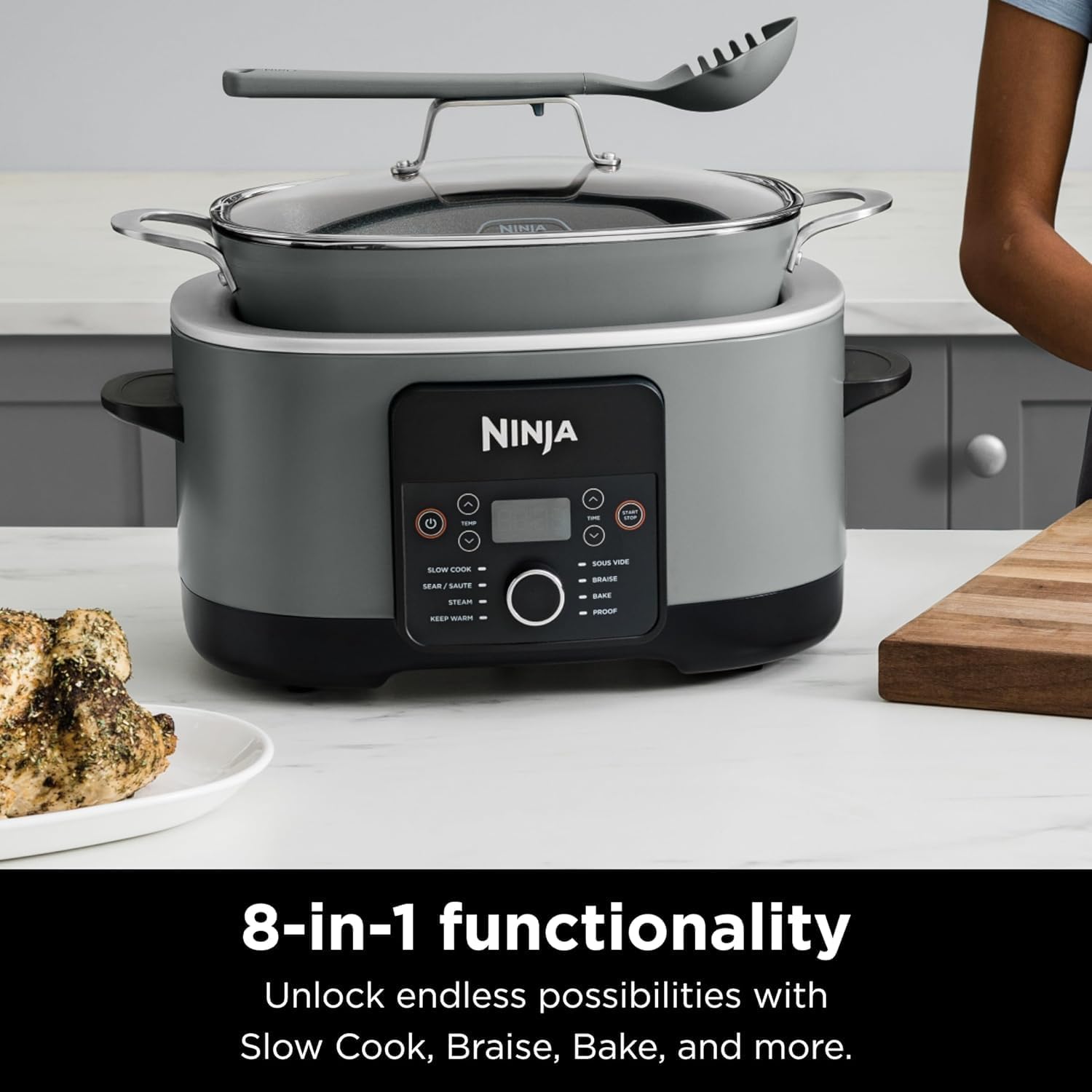8.5 Quart Multi-Cooker with Nonstick Oven Safe Pot U42037