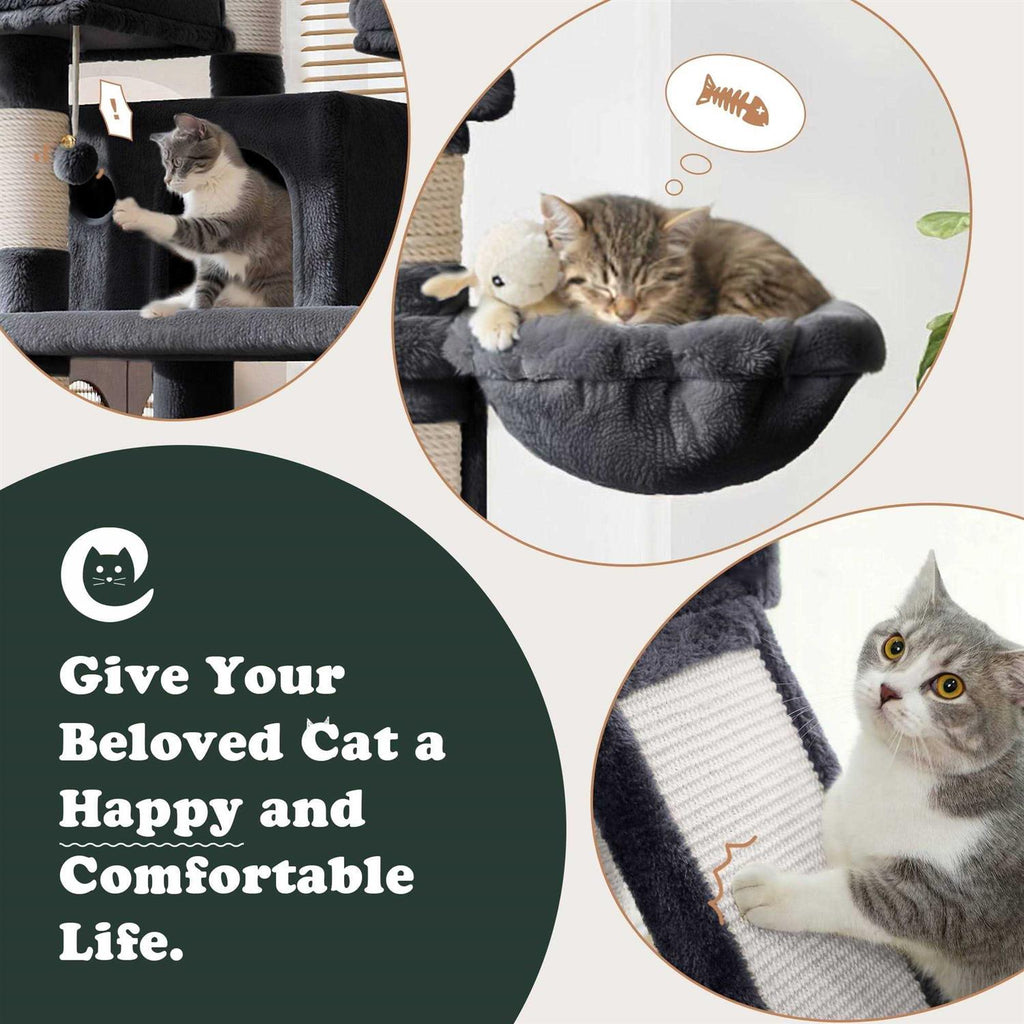 68 Inch Cat Tower with Scratching Posts L213822