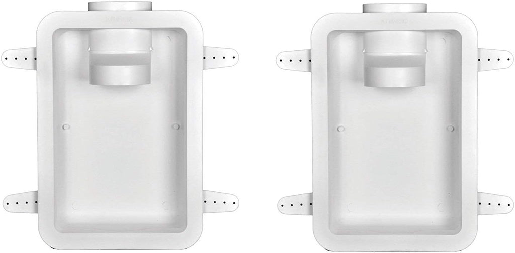 White 4" Recessed Dryer Vent Box (Pack of 2) E207
