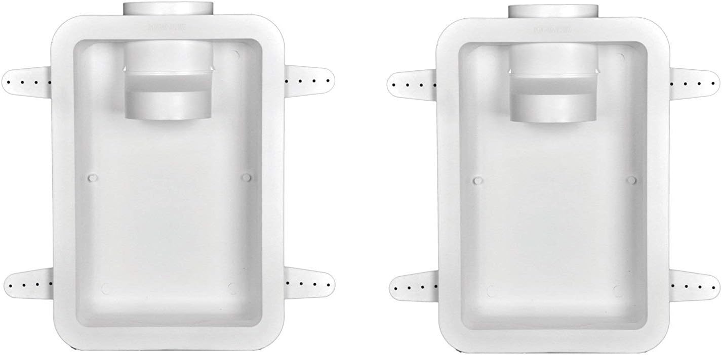 White 4" Recessed Dryer Vent Box (Pack of 2) E207