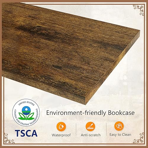 9 Tier Tree Bookshelf with Drawer, Greige F9678