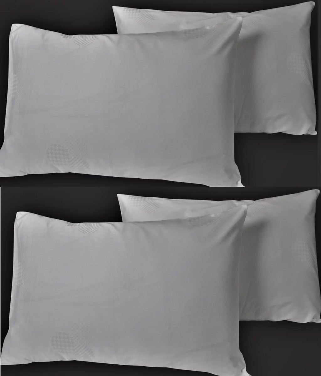 500 TC 100% Cotton Solid White Value Pack of 4 Pillow Cases V74172