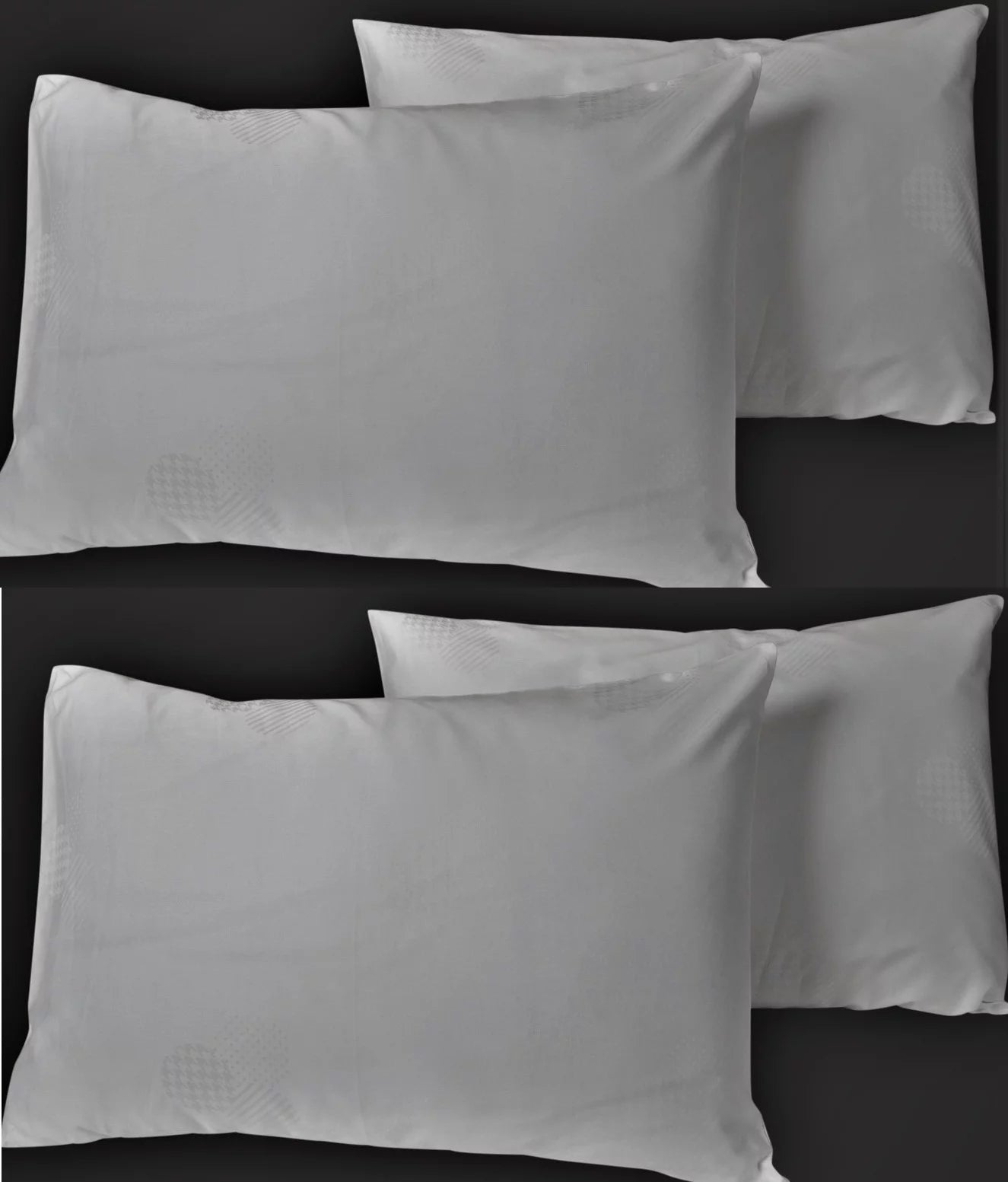 500 TC 100% Cotton Solid White Value Pack of 4 Pillow Cases V74172