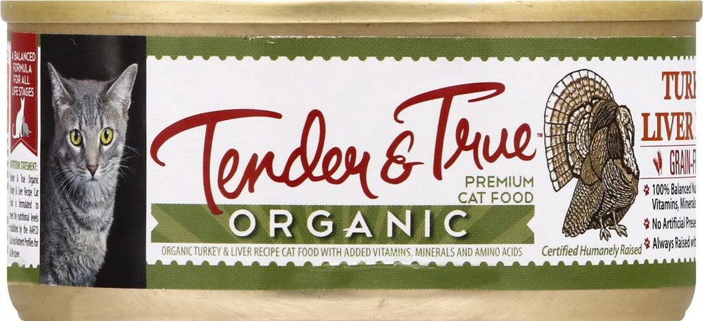 5.5 oz Organic Wet Cat Food Turkey Liver Pack of 24 T251780
