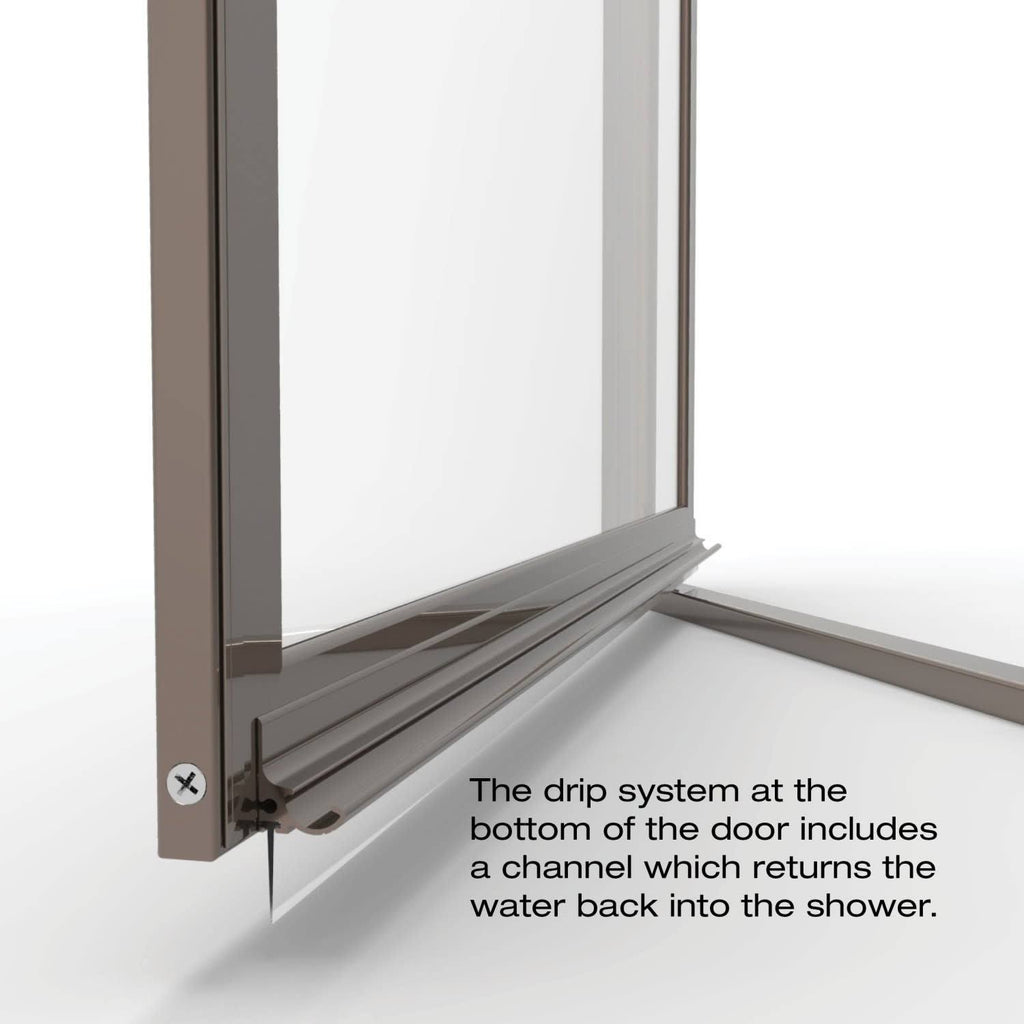 Pivot Framed Shower Door with Silver F301