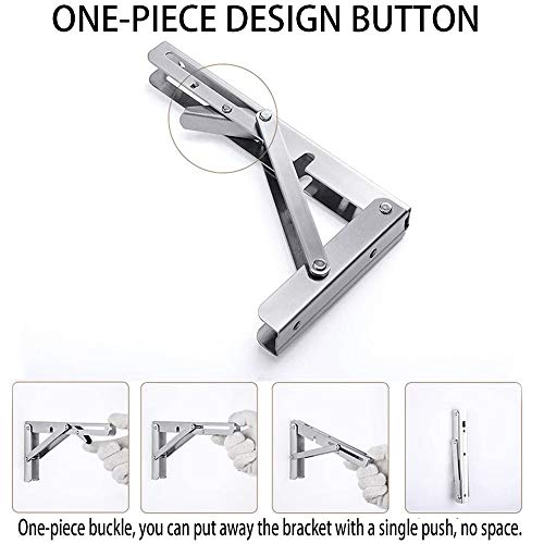 Folding Shelf Brackets Heavy Duty Stainless Steel Q463279