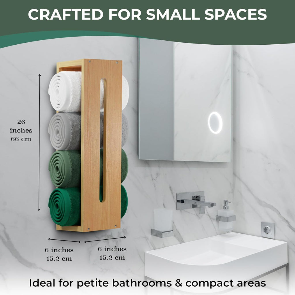 Bamboo Wall Mounted Towel Rack R4940