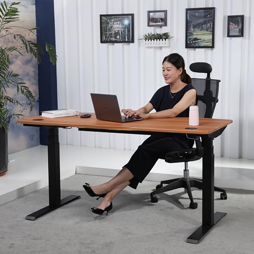 White Height Adjustable Standing Desk U9322