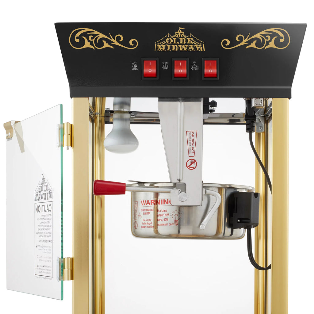 Black 8 oz Popcorn Machine with Cart B61286