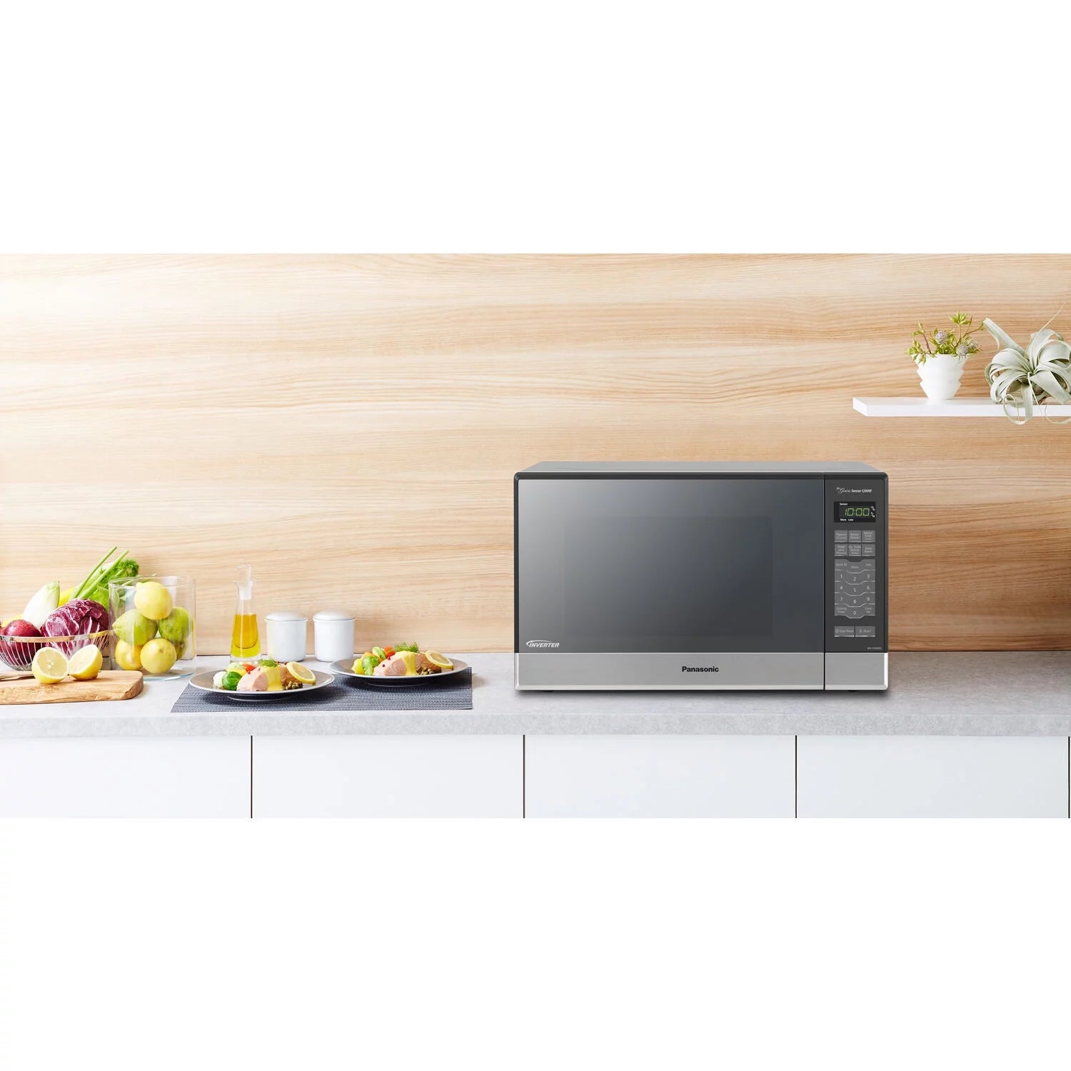 1.2 Cu. Ft. Countertop Built-In Microwave Oven with 1200W Inverter Power N93282