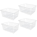 4 Pack Stackable Wire Freezer Organizer Baskets F150980