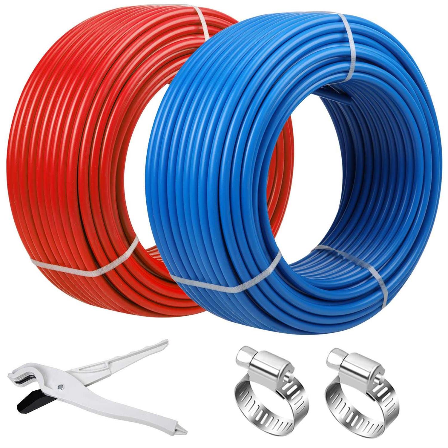 1/2 Inch 100ft 2 Rolls PEX-B Tubing Non Oxygen Barrier Flexible Pipe O279