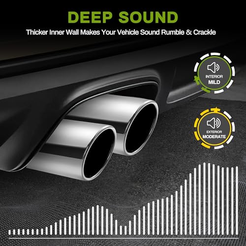 3 Inch Inlet Black Stainless Steel Exhaust Tip with 4" Outlet 12" Length K59737