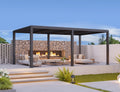 Grey Aluminum Louvered Pergola 12' x 20' T5410