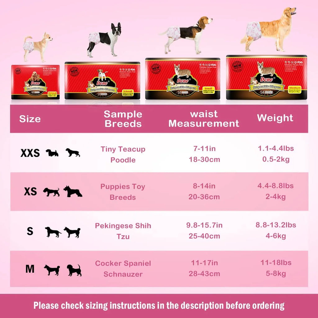 20pcs Super Absorbent Disposable Puppy Diapers D591183