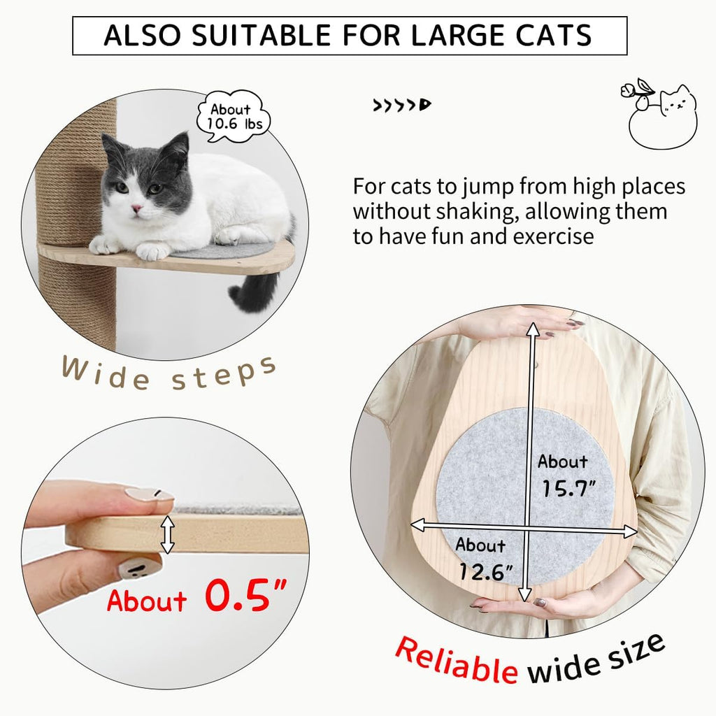 Cat Climbing Tower with Natural Sisal Rope Scratching Post D715743