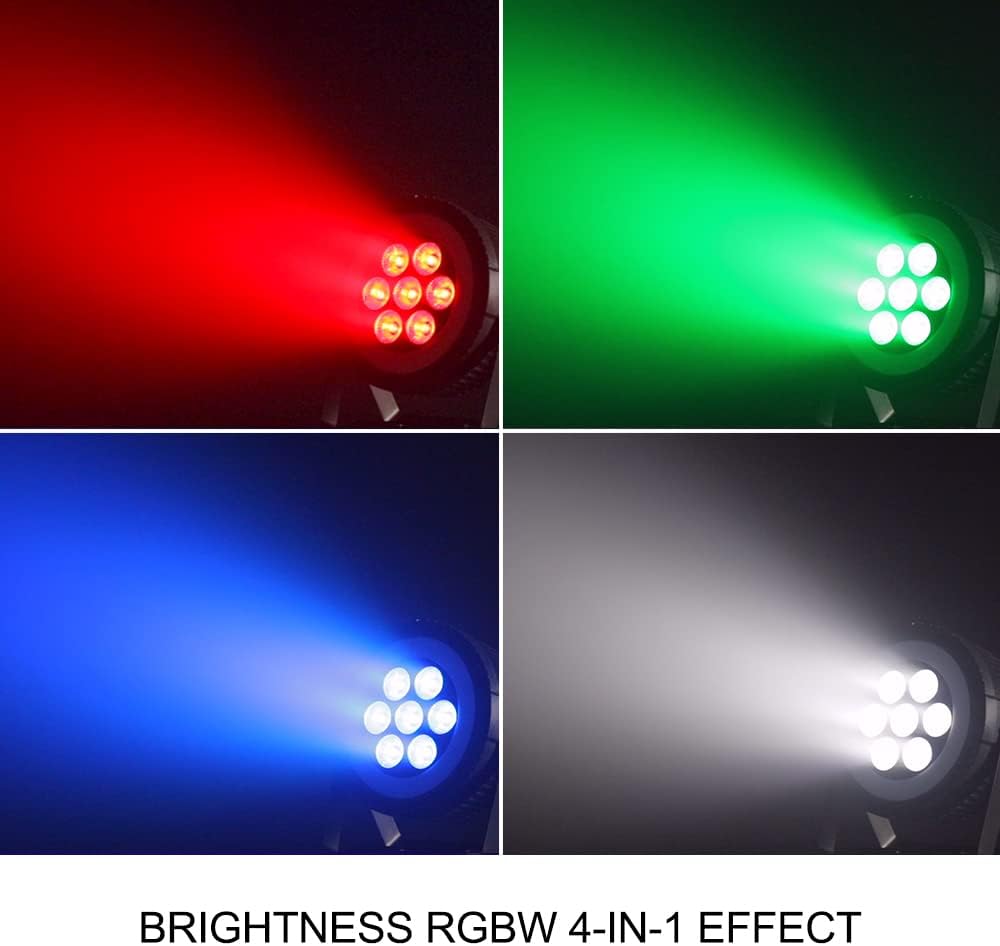 2 Packs 7 x 10W RGBW LED Par Light Q129296