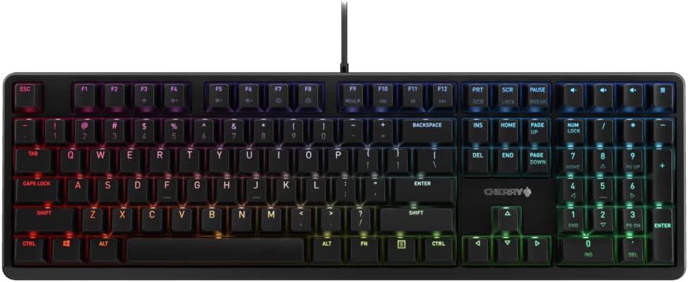 CHERRY MX RGB Mechanical Keyboard with MX Red Silent Key switches T283427