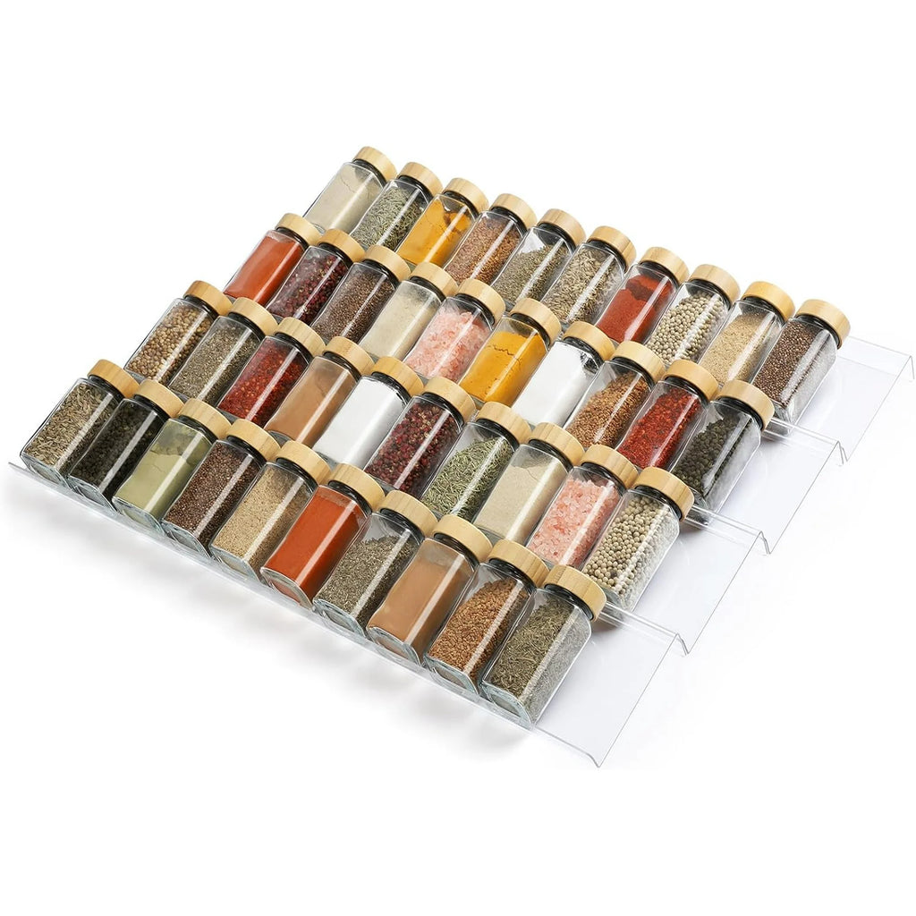 Acrylic 4 Tier Spice Drawer Organizer Rack M559858