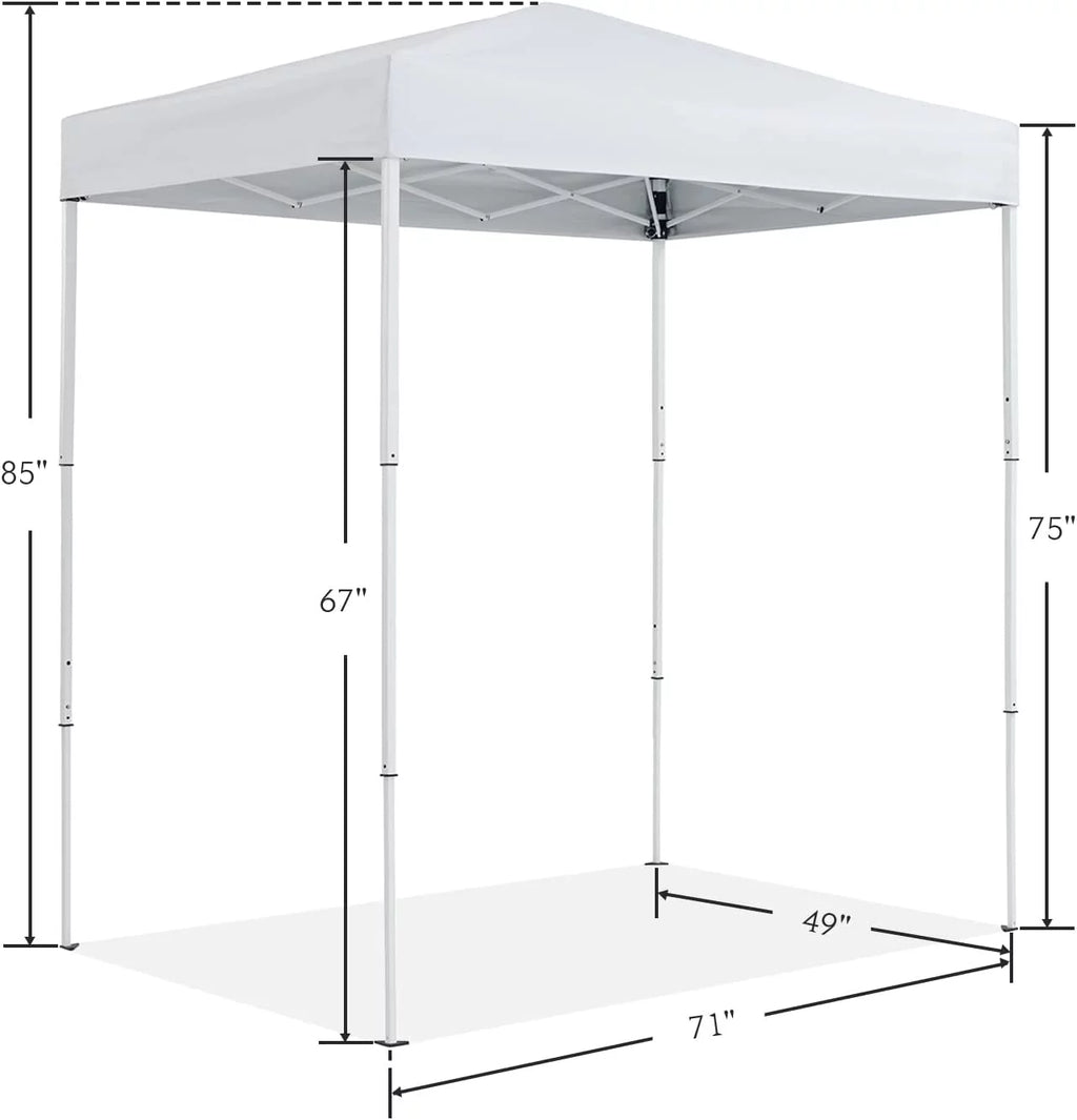 6'x4' White Outdoor Pop up Canopy Tent with Carry Bag J110