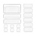 15PCS Clear Plastic Drawer Organizer Set Storage Bins E206