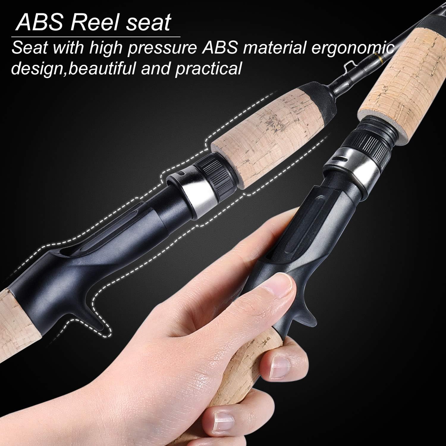 Graphite Lightweight Ultra Light Trout Rods 2 Pieces Cork Handle Spinning Fishing Rod C3766