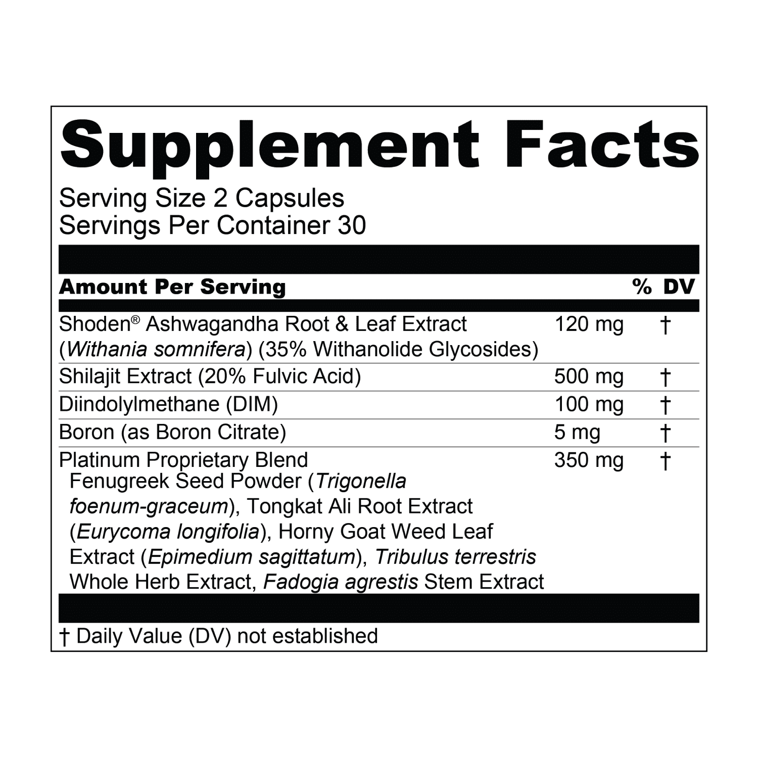 Male Health Supplement 60 Caps T223329
